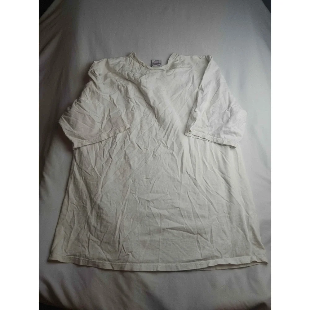 Pluma Vintage White Heavyweight Cotton T-Shirt Made in USA XXL Short Sleeve Mens